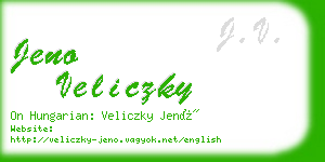 jeno veliczky business card